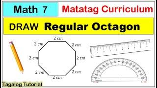 Grade 7 How to draw regular octagon #matatagcurriculum #howtodraw #octagon #math7