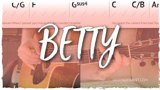 Learn "Betty" (Taylor Swift) Just Like The Recording | Chords & Lyrics, Fingerpicking + Strumming