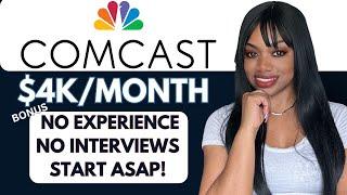 COMCAST Is URGENTLY Hiring Remote I $4k/Monthly No Interview, No Experience I  Work From Home Jobs