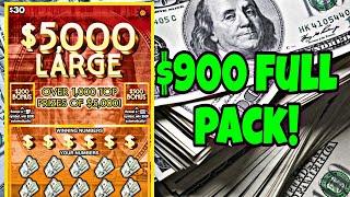 $5000 LARGE MD LOTTERY SCRATCH OFF TICKETS | ENTIRE PACK #scratchers #scratchofftickets #lottery