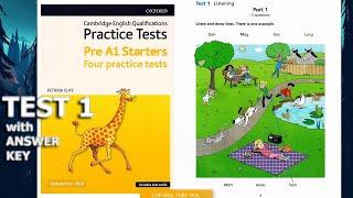 OXFORD Pre A1 Starters 4 Practice Tests 1 - Listening Test 1 (ĐÁP ÁN trong phần mô tả)