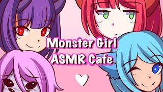 ASMR Monster Girl Cafe ft. Four Different Monsters!  | Audio Roleplay F4A (onomatopoeia & more!)