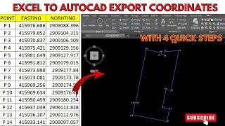 Excel to AutoCAD Export Coordinates | Excel to AutoCAD Import Coordinates