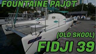 1990 Fountaine Pajot Fidji 39 - Narrated Walkthrough Part 1 (Pre-Refit)