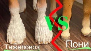 тяжеловоз VS пони / Юмористической видео / лошади Шляйх