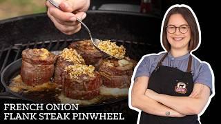 French Onion Flank Steak Pinwheels