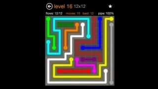 Flow Free 12X12 Level 1-30 - The Best Solution Jumbo Pack : NO ZIG ZAG (MUST WATCH)