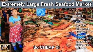 EXTREMELY LARGE FRESH SEAFOOD MARKET -  I WAS VERY IMPRESSED - SO CHEAP!  #travel #entertainment