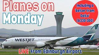 Monday 23/6/25WINDY 40 MPH GUSTS LIVE Plane Spotting @ Edinburgh Airport Take offs, Landings, CHAT