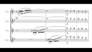 "Bachiazzola" - for saxophone quartet  (score on video)