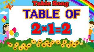 2×1=2 Multiplication | Table Of Two | 2 Table Song | Times of Tables - Maths Tables |