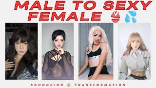Male to female makeup (crossdressing)#m2f #makeup #tg #cd