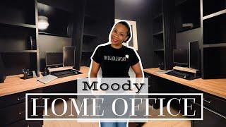MODERN and MOODY office build part 1 | Custom Desk with Home Depot Cabinets | House to Home Update