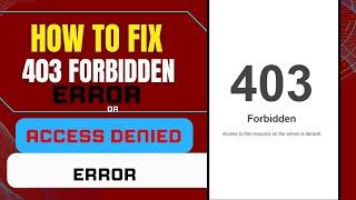 How to fix 403 forbidden error/Access denied error in WordPress