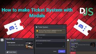 Code Your Own Discord Bot Ticket System With Modals , Buttons Using Discord.JS |   Discord Modals