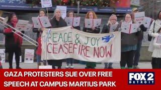 'Ceasefire Choir' sues Detroit over free speech at Campus Martius