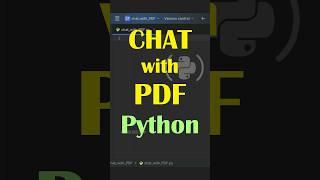 Chat with PDF langchain project | without OpenAI Key | Python LLM model ! #python #pythonshorts