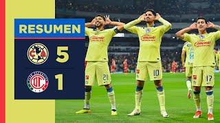 Resumen completo: América 5–1 Toluca | Jornada 15, CL24 | ¡QUÉ GOLIZA A TOLUCA!