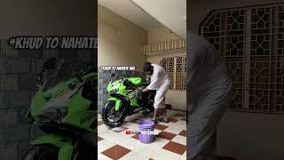 My Bike's Reaction  #kawasaki #superbikes #kawasakininja #publicreaction #funny #shorts