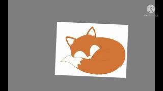 Drawing a sleeping cute fox!