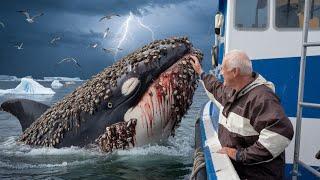 The killer whale was injured by many parasitic barnacles and asked for help from the old fisherman