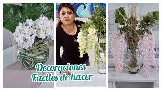 TUTORIAL PARA ARREGLOS FLORALES GRANDES, MODERNOS Y BONITOS  3 IDEAS  CENTROS DE MESA