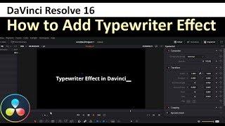 DaVinci Resolve 16: How To Add Typewriter Effect