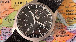 Seiko 5 Sports SNZG15J1 Affordable Japanese Automatic Field Watch (Unboxing In 4K)