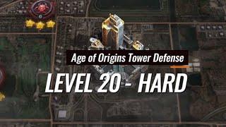 Age Of Origins (AOZ) Gameplay - Tower Defense Level 20 HARD MODE - Easy 3 star setup & Strategy