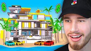 Building a $100,000,000 Tropical MANSION In Roblox