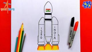 Chandrayaan 3 Drawing || How to Draw Chandrayaan 3 Very Easy Step by Step