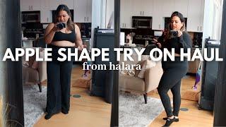 PLUS SIZE HALARA TRY ON HAUL ON AN APPLE SHAPE BODY | HONEST REVIEW