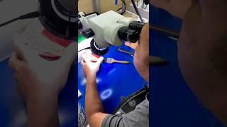 Satisfying Gemstones Setting On Gold Necklace Process #shorts