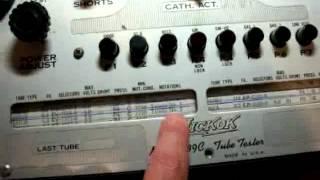 hickcock 539c Vacuum Tube Tester short sound test 0n a 6dj8 Amperex tube