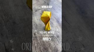 FIFA WORLD CUP ORIGAMI PAPER CRAFT TUTORIAL | DIY WORLD CUP TROPHY EASY ORIGAMI WORLD ART FOLDING