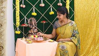 పూజలకి వ్రతాలకి బడ్జెట్లో 3రకాల Simple Backdrop Decoration Ideas Pooja Decoration Ideas At Home