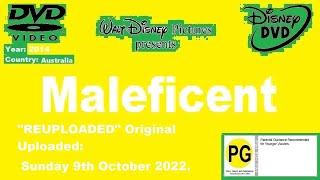 Opening and Closing To "Maleficent" (Disney) DVD Australia (2014) "REUPLOADED"