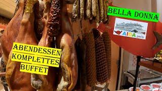 Komplettes Abendessen Buffet Bella Donna Restaurant (4K) | AIDA Perla 02-2023 | FreuZeitPark