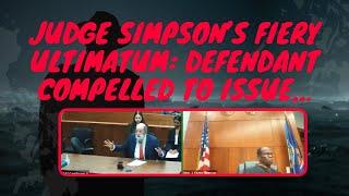 Judge Simpson’s Fiery Ultimatum: Defendant Compelled to Issue Apology for Lawsuit!