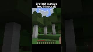 bro downloaded the free version of minecraft #shorts