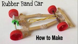 How to Make a Rubber Band Car - Very Fast and Powerful - Tutorial