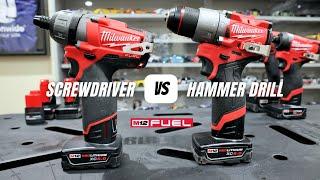 Milwaukee M12 Fuel Screwdriver (2402-20) vs Hammer Drill (3404-20) | Best 12v Drill