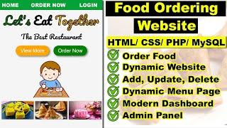 Online Food Ordering Website using PHP, Restaurant management system in PHP, Restaurant website PHP