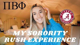 MY SORORITY RUSH EXPERIENCE | my stories, getting dropped, + more! | University of Alabama