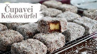 Make Exquisite Coconut Squares easy peasy at home / Cupavci / Lamington Recipe