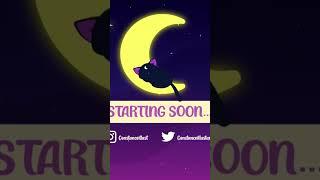 Cat sleeping on the moon animated Twitch screen starting soon #animated #animation #twitch