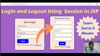 Login and Logout Using Session in JSP | Prevent Back Button after Logout in Javascript