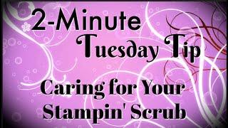 Simply Simple 2-MINUTE TUESDAY TIP - Caring for Your Stampin' Scrub by Connie Stewart