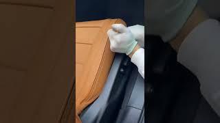 Honda Accord custom leather seat covers installation for the front row