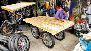 Incredible Process of Hand Cart Manufacturing || Amazing Process Of Making Wooden Hand Cart